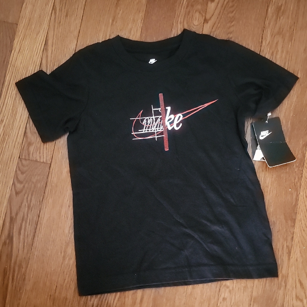 Nike Black Tee with Red Graphic